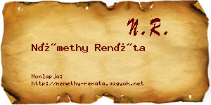 Némethy Renáta névjegykártya