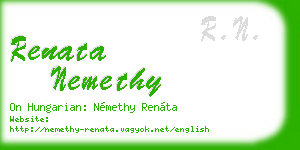 renata nemethy business card